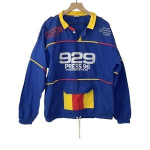 Vintage 90s Noke Duartee Mens XL Half Zip Race Cycling Jacket Colorblock Pockets